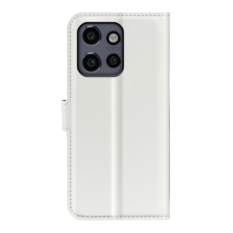 For Motorola Edge 50 Neo 5G / Moto S50 5G / Thinkphone 25 5G Case Litchi Texture Shockproof Leather Wallet Phone Cover - White