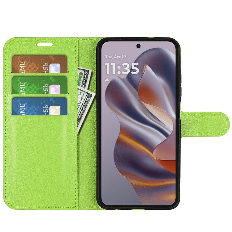 For Motorola Edge 50 Neo 5G / Moto S50 5G / Thinkphone 25 5G Case Litchi Texture Shockproof Leather Wallet Phone Cover - Green