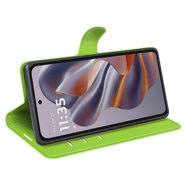 For Motorola Edge 50 Neo 5G / Moto S50 5G / Thinkphone 25 5G Case Litchi Texture Shockproof Leather Wallet Phone Cover - Green