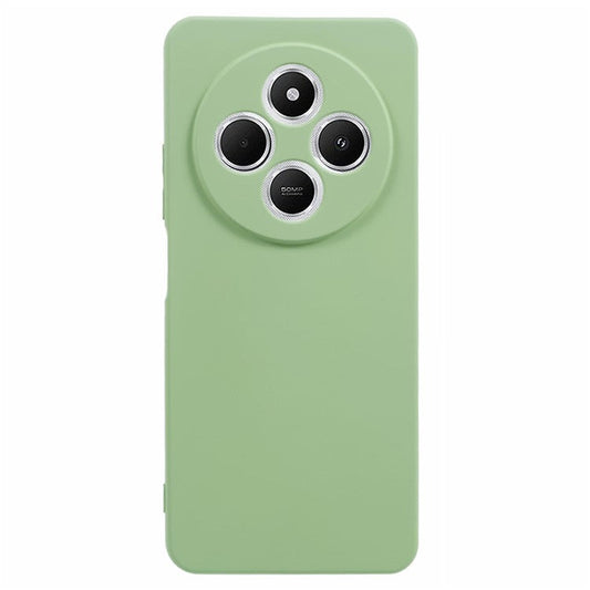 For Xiaomi Poco C75 4G / Redmi 14R 5G / 14C 4G Case TPU Back Soft Anti-Scratch Fiber Lining Phone Cover - Matcha Green