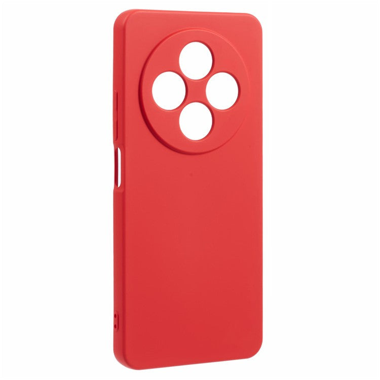 For Xiaomi Poco C75 4G / Redmi 14R 5G / 14C 4G Case TPU Back Soft Anti-Scratch Fiber Lining Phone Cover - Red
