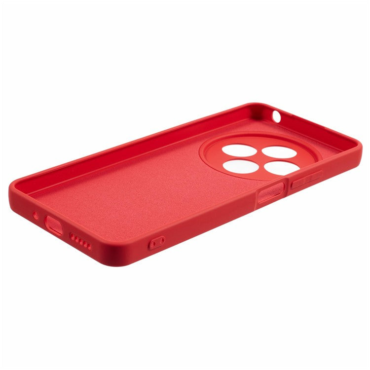 For Xiaomi Poco C75 4G / Redmi 14R 5G / 14C 4G Case TPU Back Soft Anti-Scratch Fiber Lining Phone Cover - Red