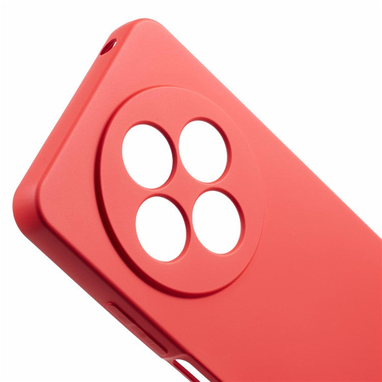For Xiaomi Poco C75 4G / Redmi 14R 5G / 14C 4G Case TPU Back Soft Anti-Scratch Fiber Lining Phone Cover - Red