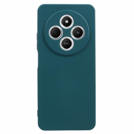 For Xiaomi Poco C75 4G / Redmi 14R 5G / 14C 4G Case TPU Back Soft Anti-Scratch Fiber Lining Phone Cover - Army Green