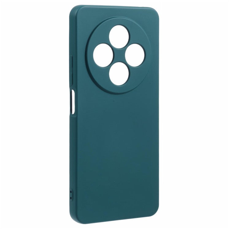 For Xiaomi Poco C75 4G / Redmi 14R 5G / 14C 4G Case TPU Back Soft Anti-Scratch Fiber Lining Phone Cover - Army Green