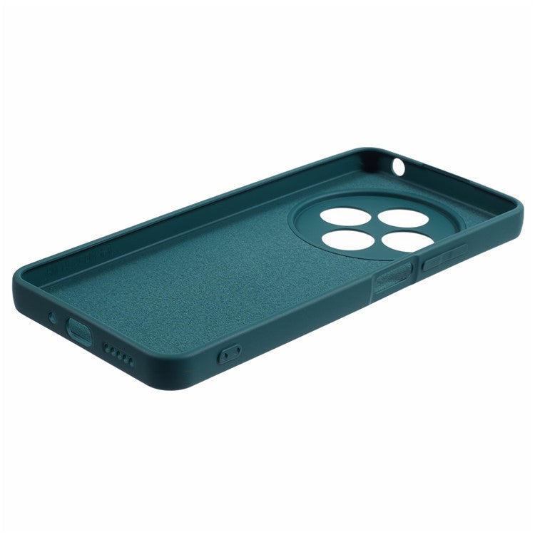 For Xiaomi Poco C75 4G / Redmi 14R 5G / 14C 4G Case TPU Back Soft Anti-Scratch Fiber Lining Phone Cover - Army Green