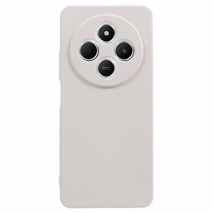 For Xiaomi Poco C75 4G / Redmi 14R 5G / 14C 4G Case TPU Back Soft Anti-Scratch Fiber Lining Phone Cover - White