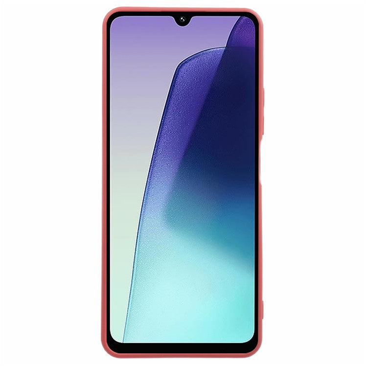 For Xiaomi Poco C75 4G / Redmi 14R 5G / 14C 4G Case TPU Back Soft Anti-Scratch Fiber Lining Phone Cover - Hawthorn Red