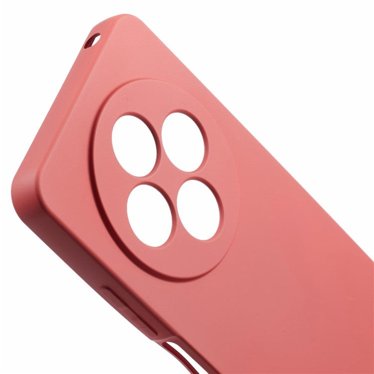 For Xiaomi Poco C75 4G / Redmi 14R 5G / 14C 4G Case TPU Back Soft Anti-Scratch Fiber Lining Phone Cover - Hawthorn Red