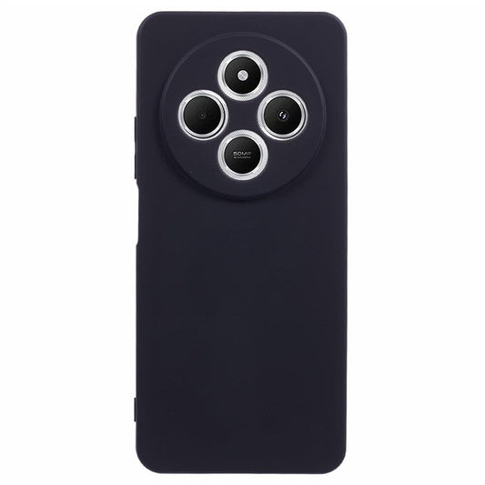 For Xiaomi Poco C75 4G / Redmi 14R 5G / 14C 4G Case TPU Back Soft Anti-Scratch Fiber Lining Phone Cover - Black