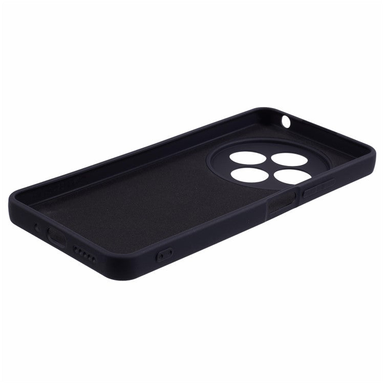For Xiaomi Poco C75 4G / Redmi 14R 5G / 14C 4G Case TPU Back Soft Anti-Scratch Fiber Lining Phone Cover - Black