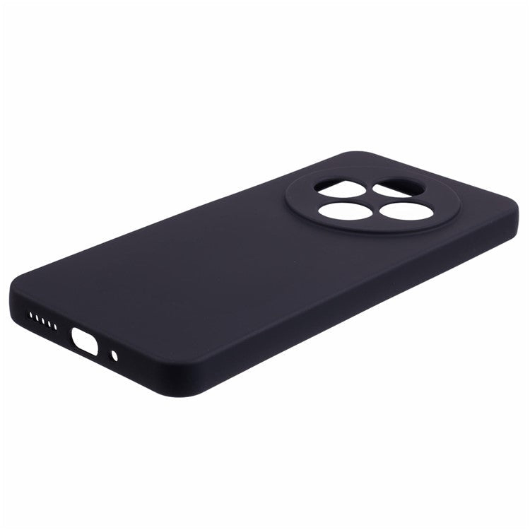 For Xiaomi Poco C75 4G / Redmi 14R 5G / 14C 4G Case TPU Back Soft Anti-Scratch Fiber Lining Phone Cover - Black