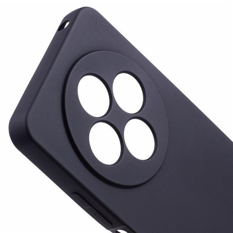 For Xiaomi Poco C75 4G / Redmi 14R 5G / 14C 4G Case TPU Back Soft Anti-Scratch Fiber Lining Phone Cover - Black