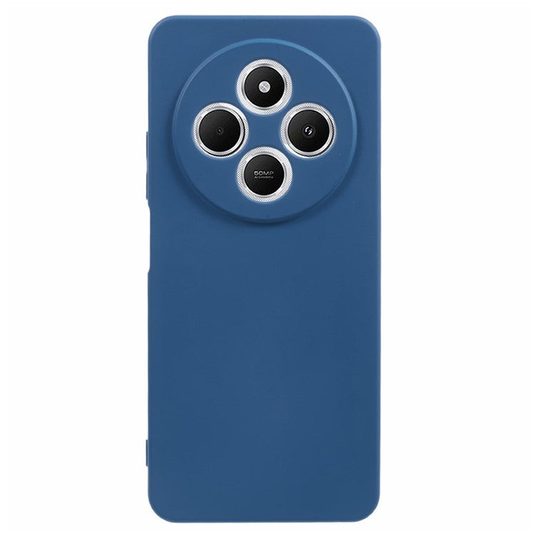 For Xiaomi Poco C75 4G / Redmi 14R 5G / 14C 4G Case TPU Back Soft Anti-Scratch Fiber Lining Phone Cover - Sapphire