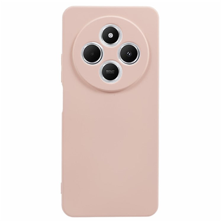 For Xiaomi Poco C75 4G / Redmi 14R 5G / 14C 4G Case TPU Back Soft Anti-Scratch Fiber Lining Phone Cover - Pink