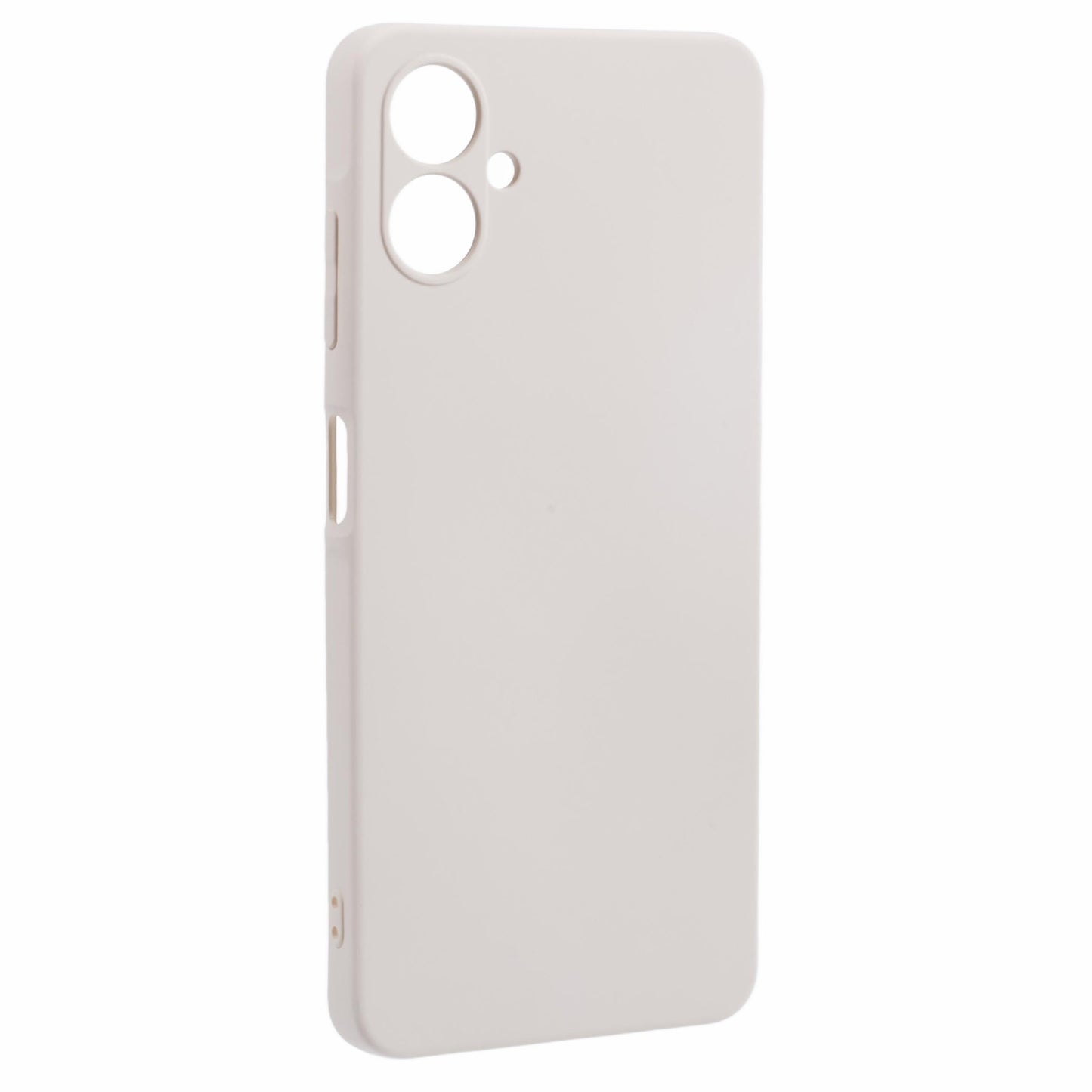 For Samsung Galaxy A06 Case TPU Back Soft Anti-Scratch Fiber Lining Phone Cover - White