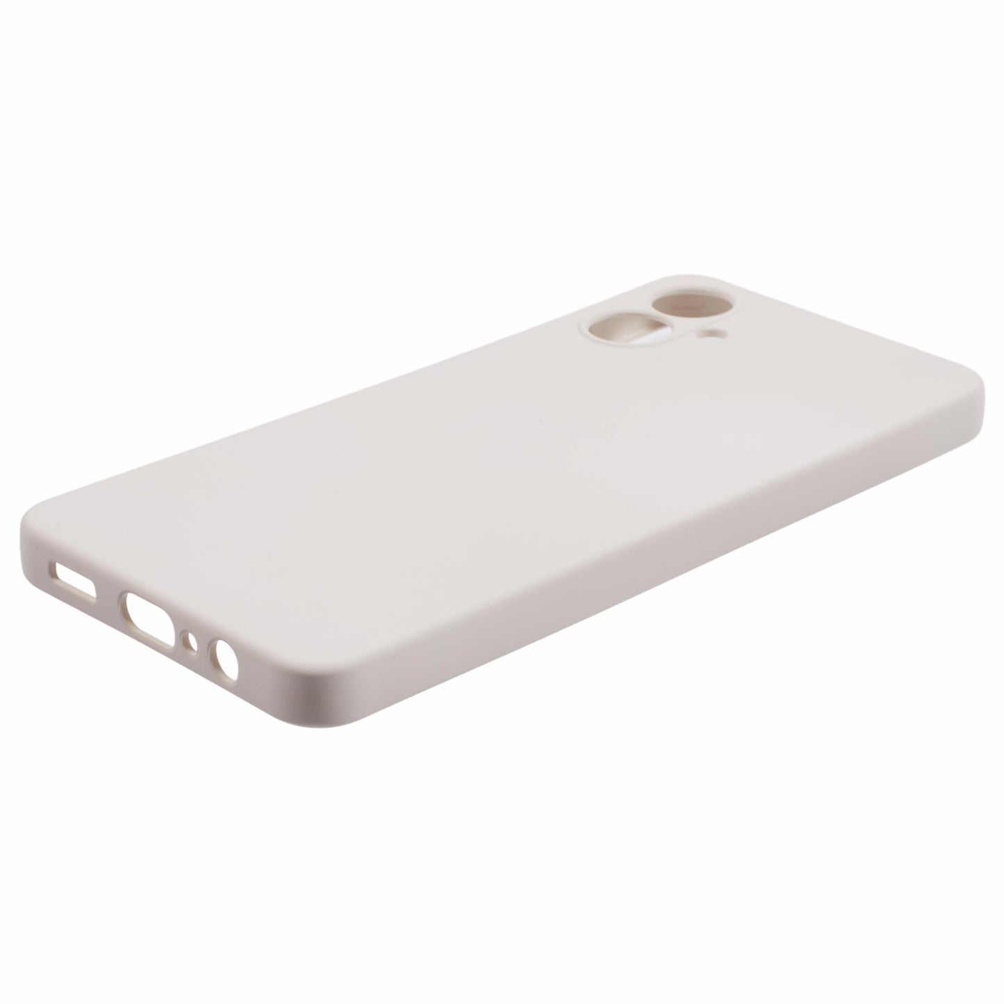 For Samsung Galaxy A06 Case TPU Back Soft Anti-Scratch Fiber Lining Phone Cover - White