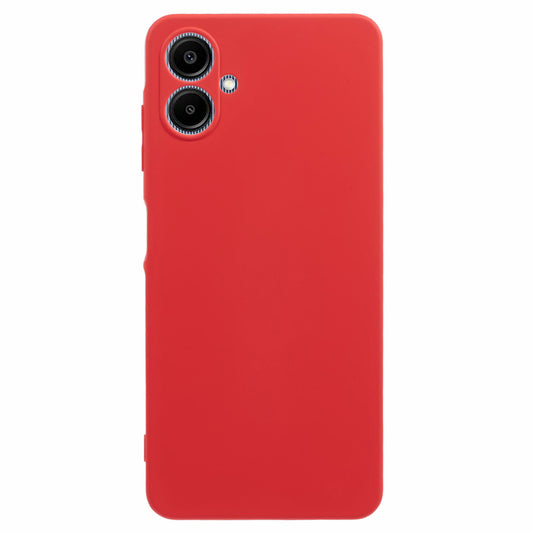 For Samsung Galaxy A06 Case TPU Back Soft Anti-Scratch Fiber Lining Phone Cover - Red