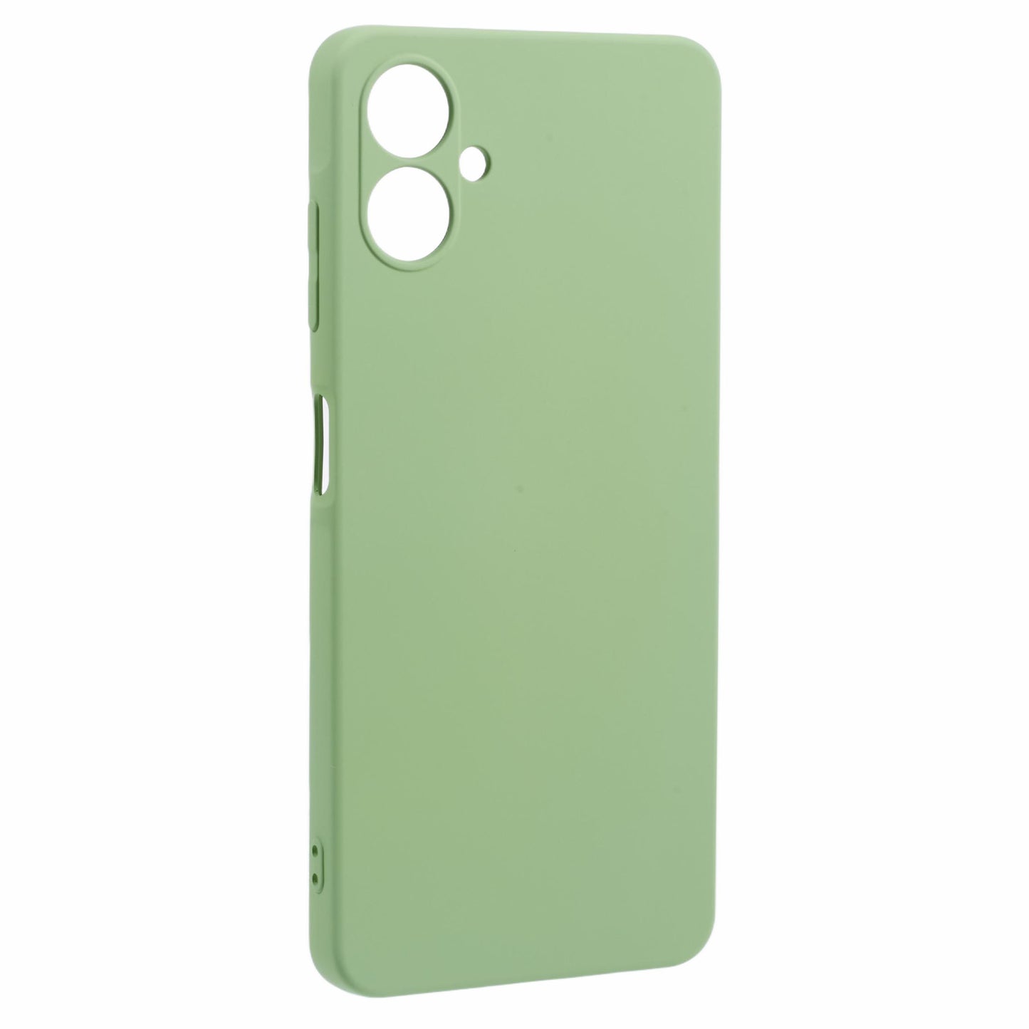 For Samsung Galaxy A06 Case TPU Back Soft Anti-Scratch Fiber Lining Phone Cover - Matcha Green