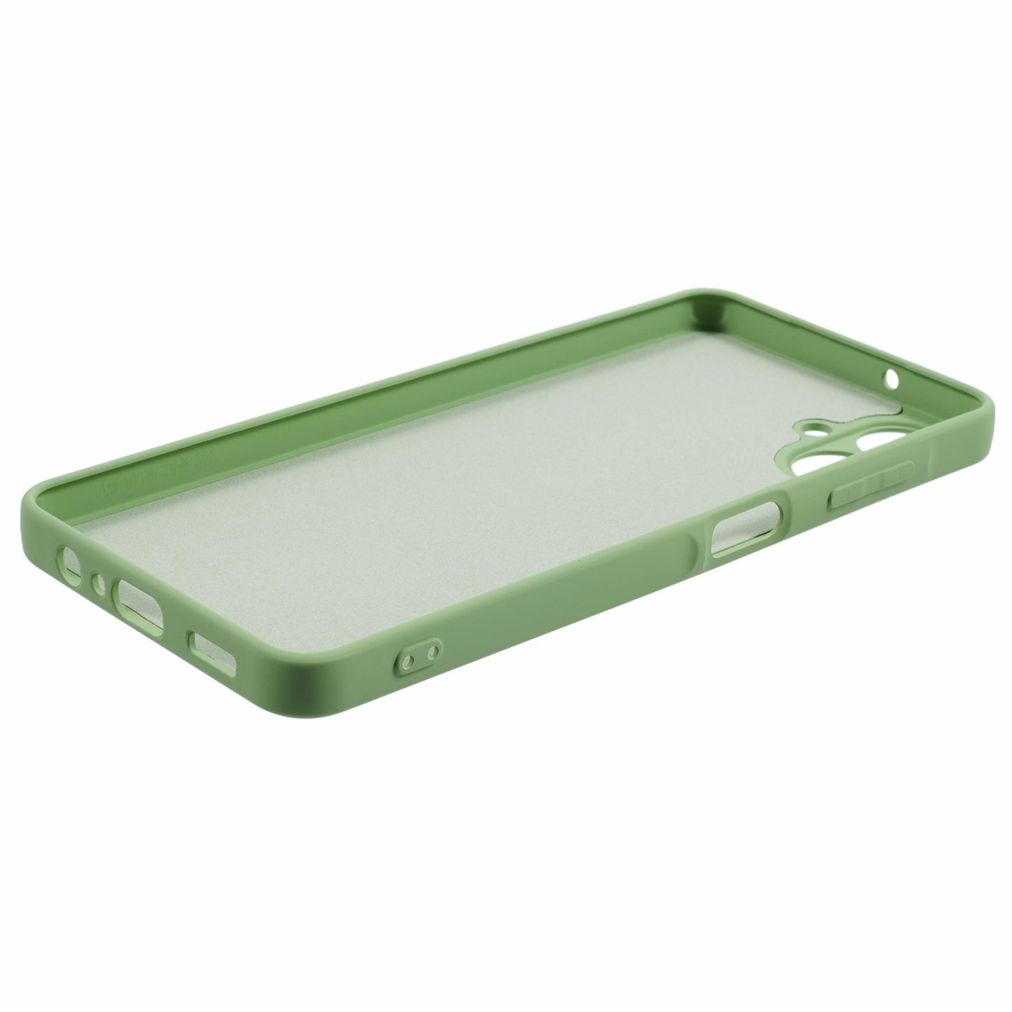 For Samsung Galaxy A06 Case TPU Back Soft Anti-Scratch Fiber Lining Phone Cover - Matcha Green