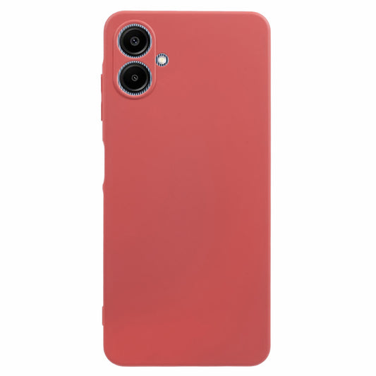 For Samsung Galaxy A06 Case TPU Back Soft Anti-Scratch Fiber Lining Phone Cover - Hawthorn Red