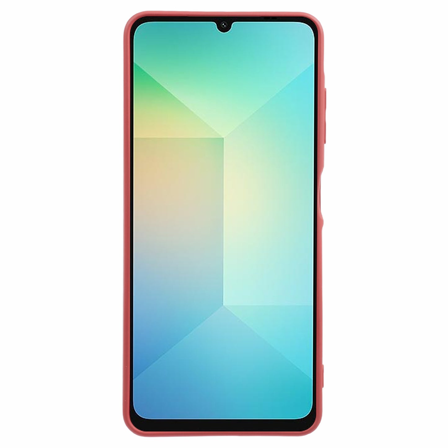 For Samsung Galaxy A06 Case TPU Back Soft Anti-Scratch Fiber Lining Phone Cover - Hawthorn Red