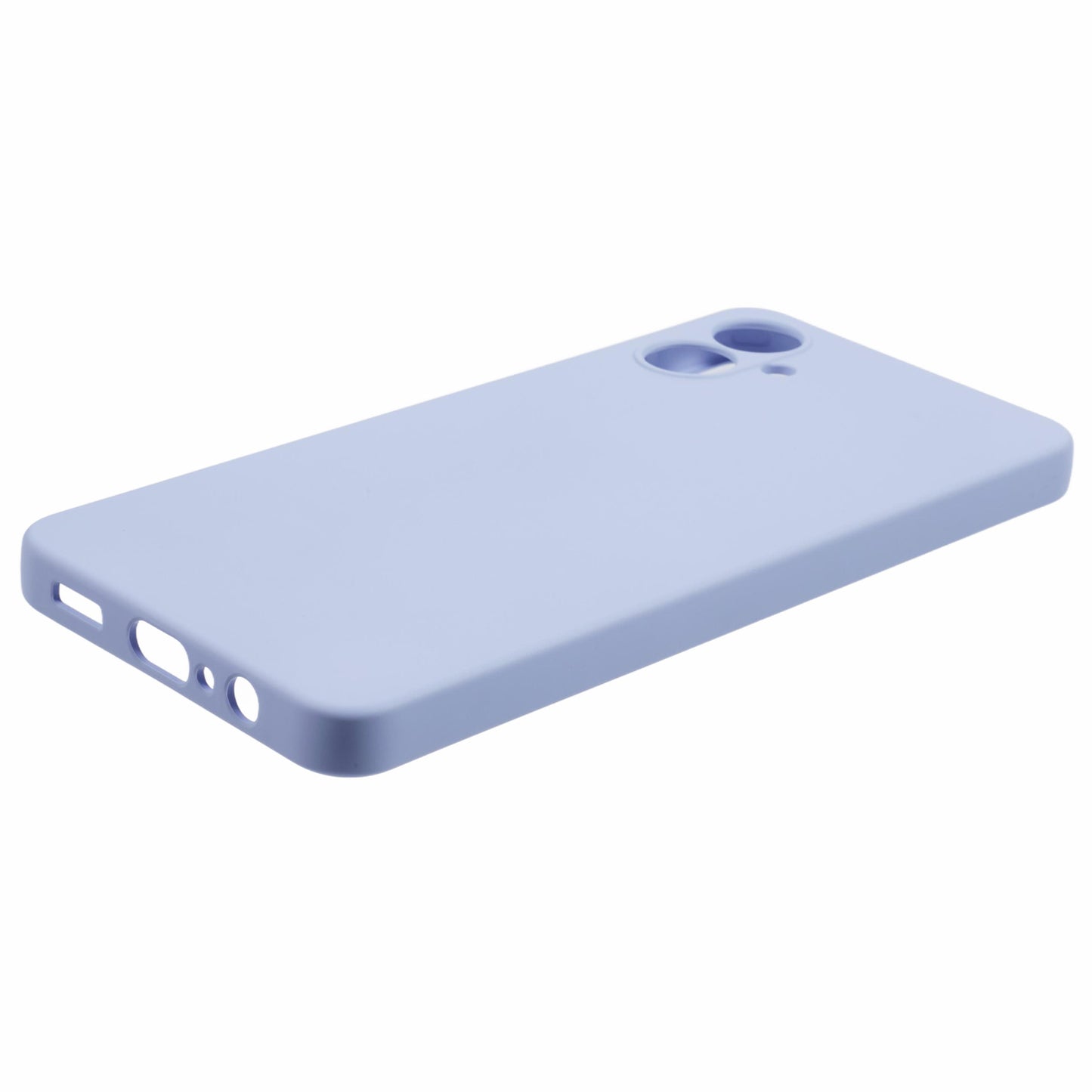 For Samsung Galaxy A06 Case TPU Back Soft Anti-Scratch Fiber Lining Phone Cover - Light Purple