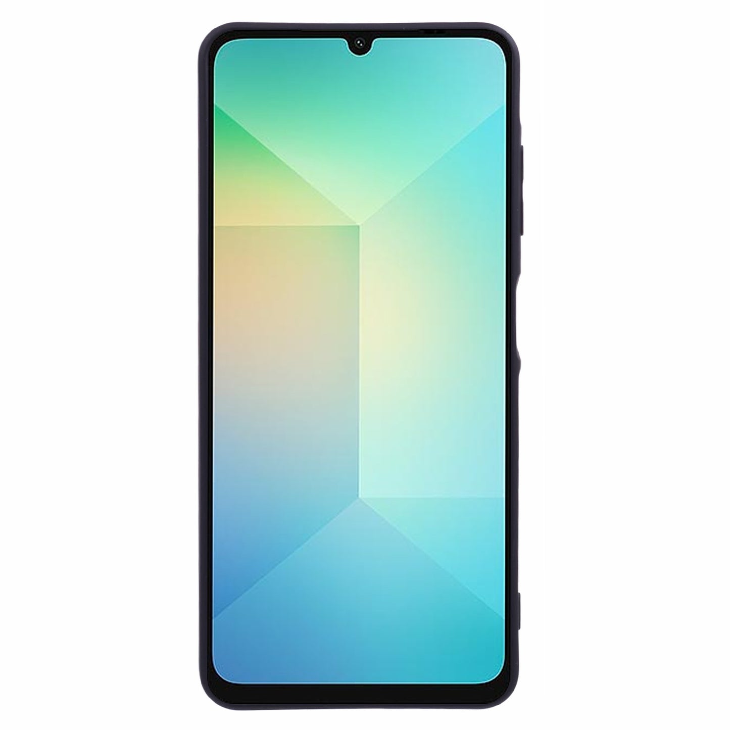 For Samsung Galaxy A06 Case TPU Back Soft Anti-Scratch Fiber Lining Phone Cover - Black