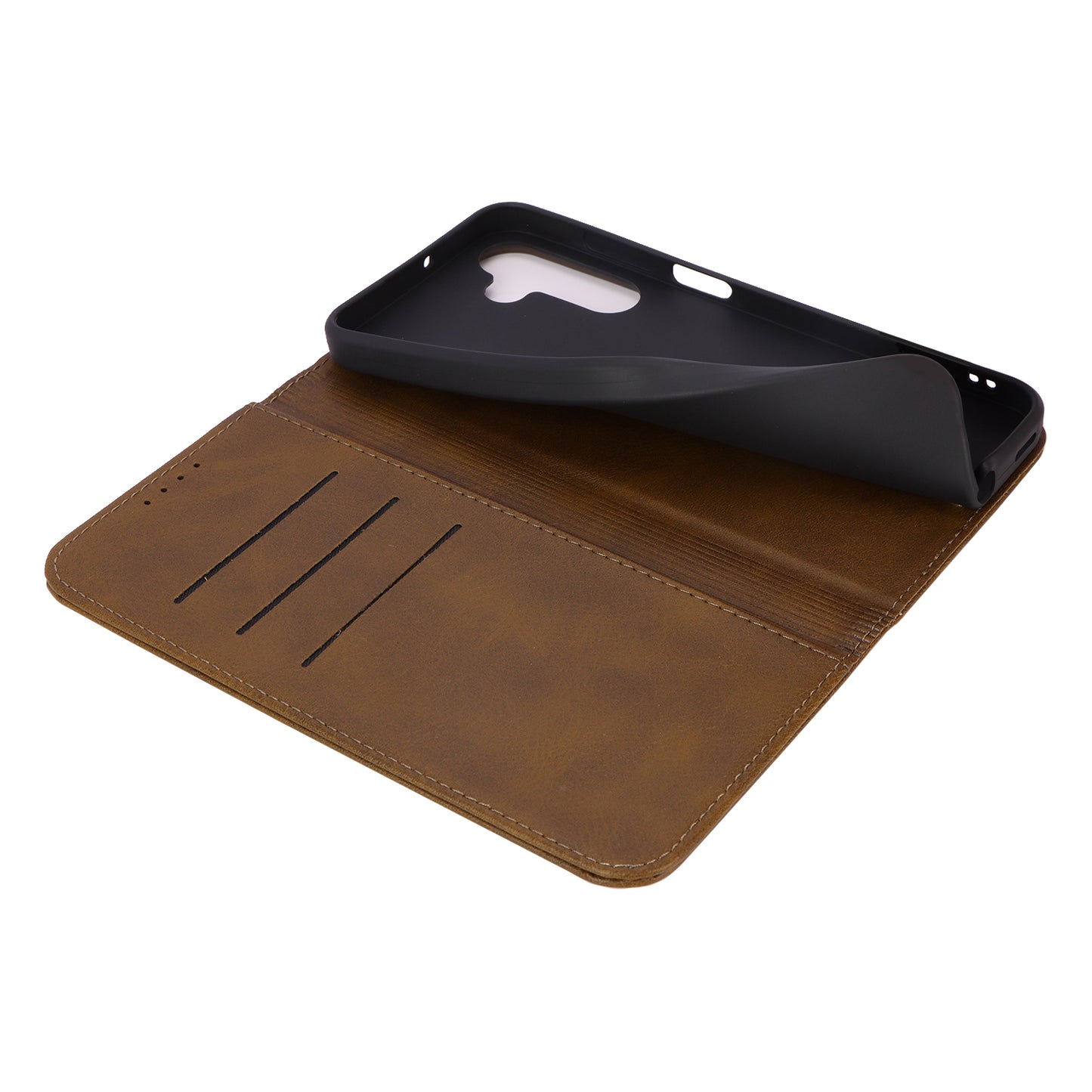 For Samsung Galaxy A16 5G / 4G Case PU Leather Calf Textured Magnetic Closing Smart Phone Cover - Dark Green