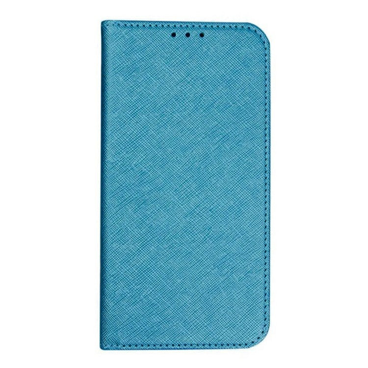 For Motorola Moto G75 5G Case Cross Texture Leather Phone Cover Hidden Magnetic - Sky Blue