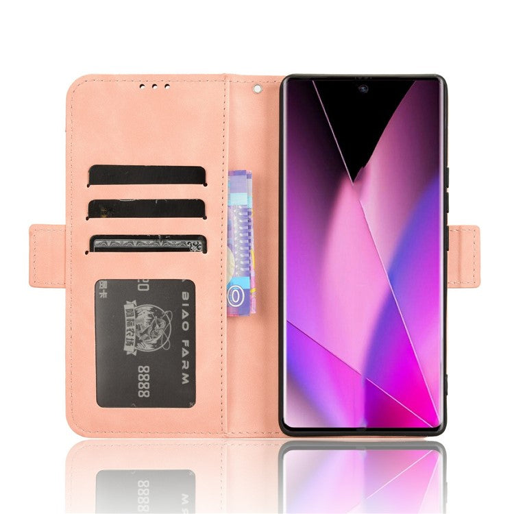 For Infinix Zero 40 5G X6861 Leather Case Phone Wallet Cover with Multiple Card Slots - Pink