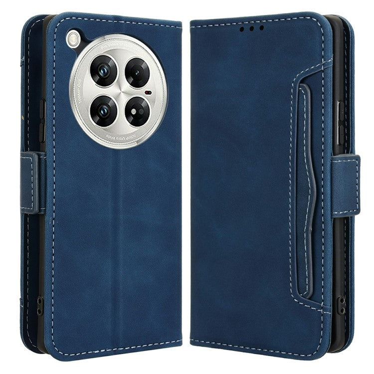 For Infinix Zero 40 5G X6861 Leather Case Phone Wallet Cover with Multiple Card Slots - Blue