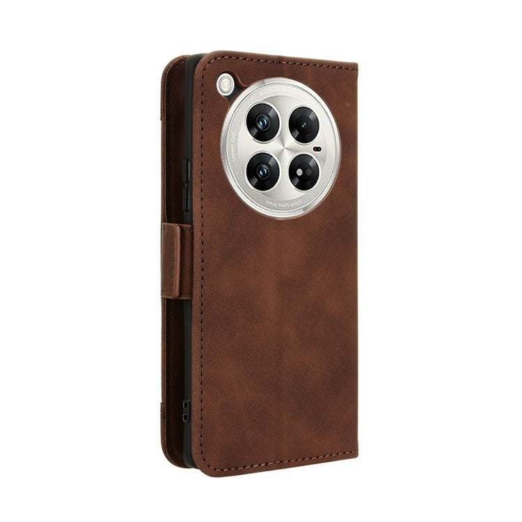 For Infinix Zero 40 5G X6861 Leather Case Phone Wallet Cover with Multiple Card Slots - Brown