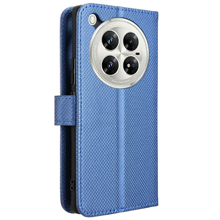 For Infinix Zero 40 5G X6861 Case PU Leather Diamond Texture Wallet Phone Cover - Blue