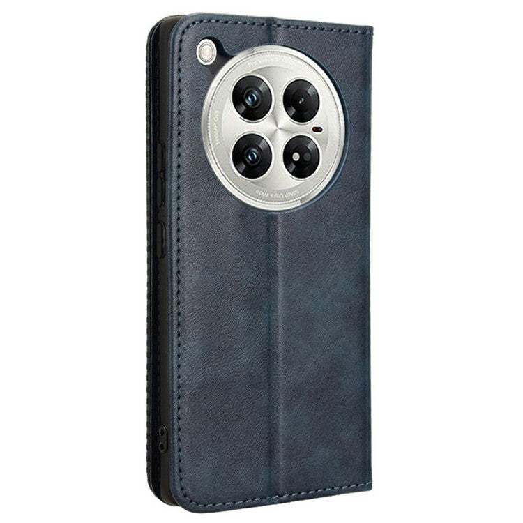 For Infinix Zero 40 5G X6861 Leather Case Wallet Stand Retro Texture Phone Cover - Blue