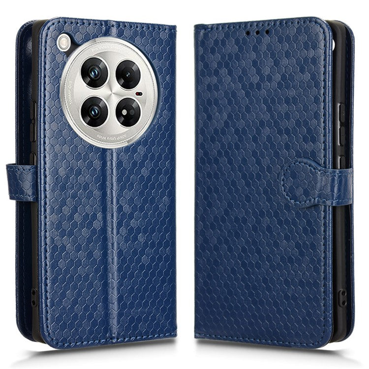 For Infinix Zero 40 5G / 4G X6861 Wallet Case Dot Pattern Imprint PU Leather Phone Cover - Dark Blue