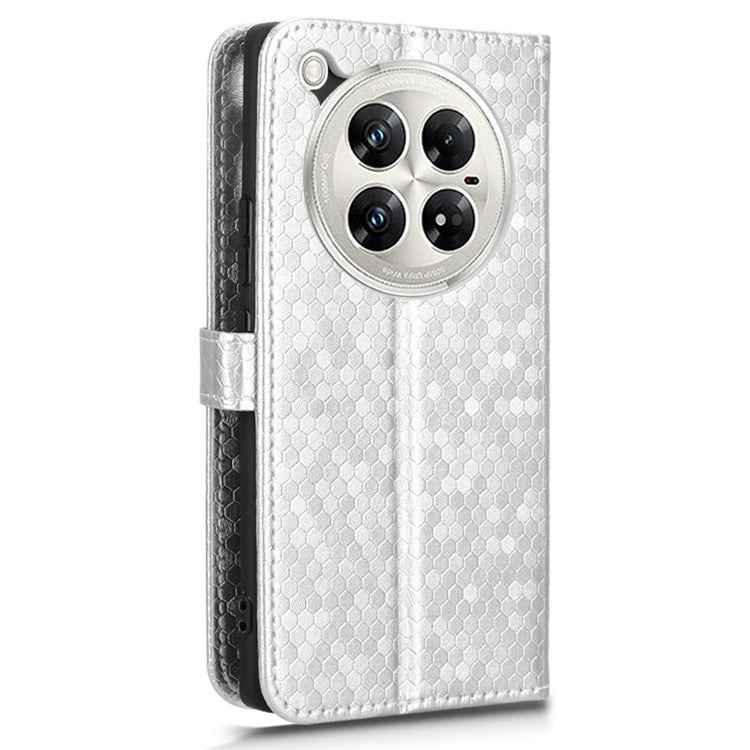For Infinix Zero 40 5G / 4G X6861 Wallet Case Dot Pattern Imprint PU Leather Phone Cover - Silver