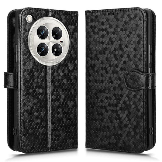 For Infinix Zero 40 5G / 4G X6861 Wallet Case Dot Pattern Imprint PU Leather Phone Cover - Black
