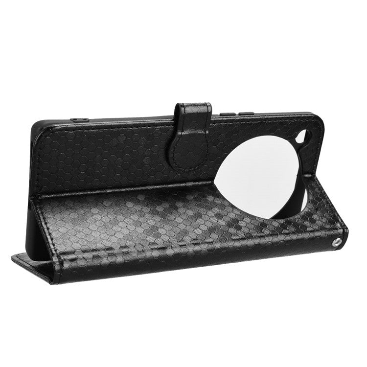 For Infinix Zero 40 5G / 4G X6861 Wallet Case Dot Pattern Imprint PU Leather Phone Cover - Black