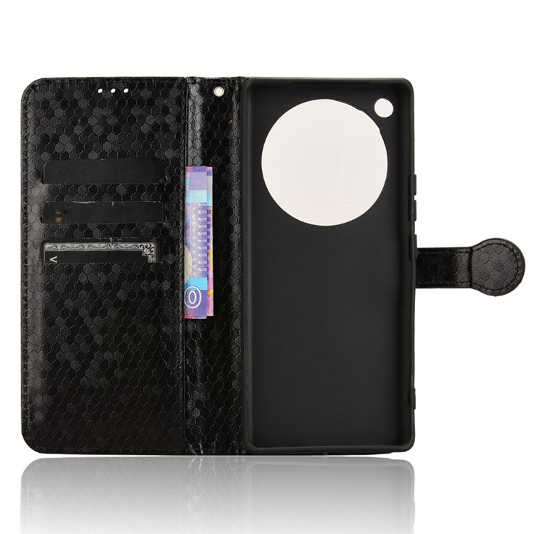 For Infinix Zero 40 5G / 4G X6861 Wallet Case Dot Pattern Imprint PU Leather Phone Cover - Black