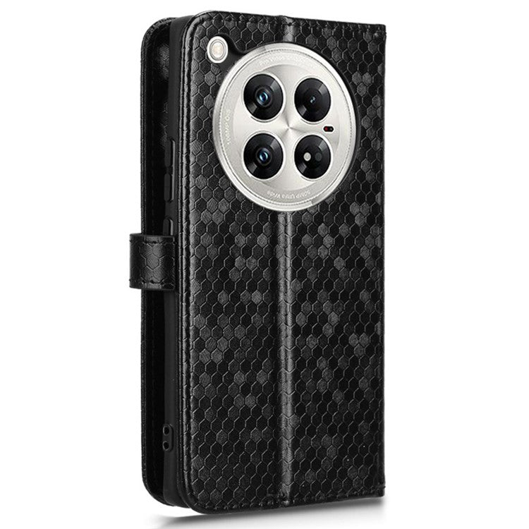 For Infinix Zero 40 5G / 4G X6861 Wallet Case Dot Pattern Imprint PU Leather Phone Cover - Black