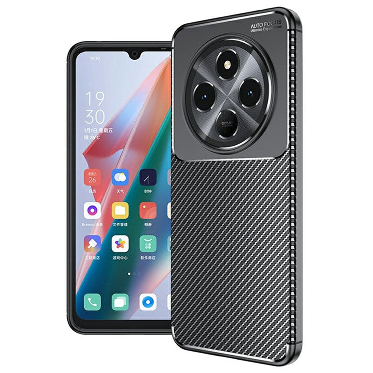For Xiaomi Poco C75 4G / Redmi 14R 5G / 14C 4G Case Carbon Fiber Texture TPU Phone Cover Heat Dissipation