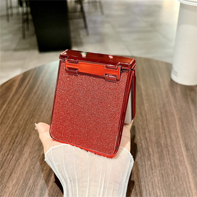 For Huawei nova Flip 5G Case Sparkling Glitter Ring Holder Hinge PC Phone Cover