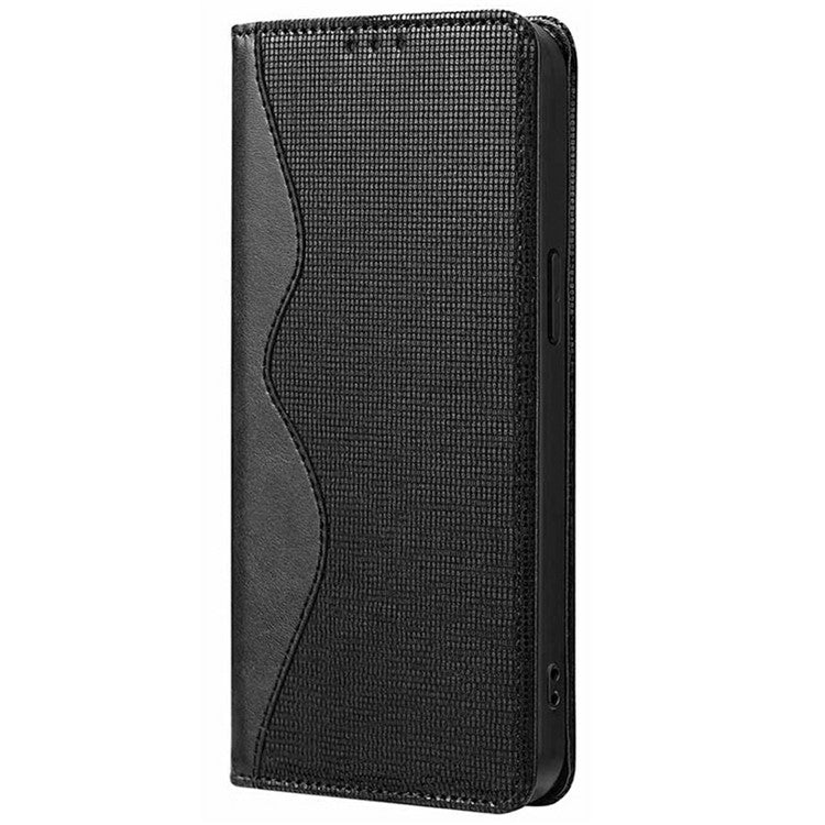 For Samsung Galaxy S25 Leather Case Wallet Stand Phone Cover with RFID Blocking - Black