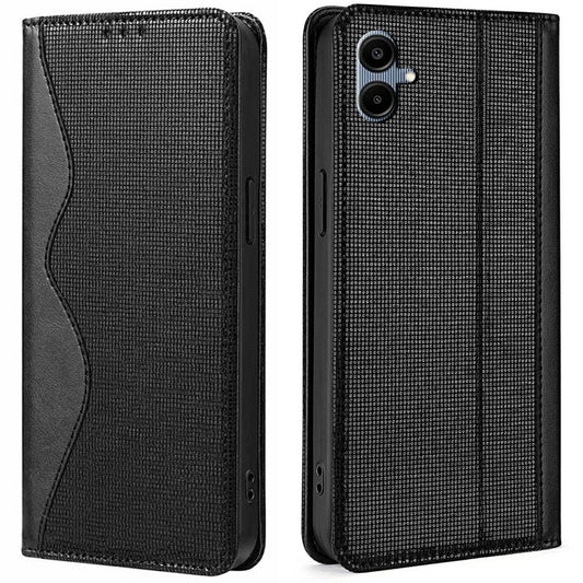 For Samsung Galaxy A06 Leather Case Wallet Stand Phone Cover with RFID Blocking - Black