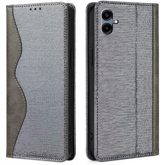For Samsung Galaxy A06 Leather Case Wallet Stand Phone Cover with RFID Blocking - Grey