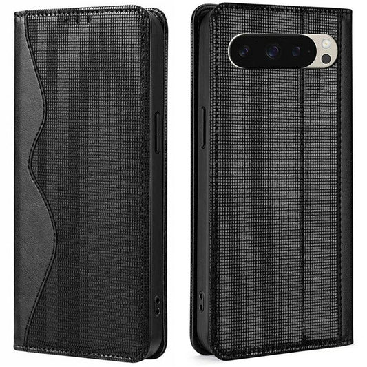 For Google Pixel 9  /  Pixel 9 Pro Leather Case Wallet Stand Phone Cover with RFID Blocking - Black