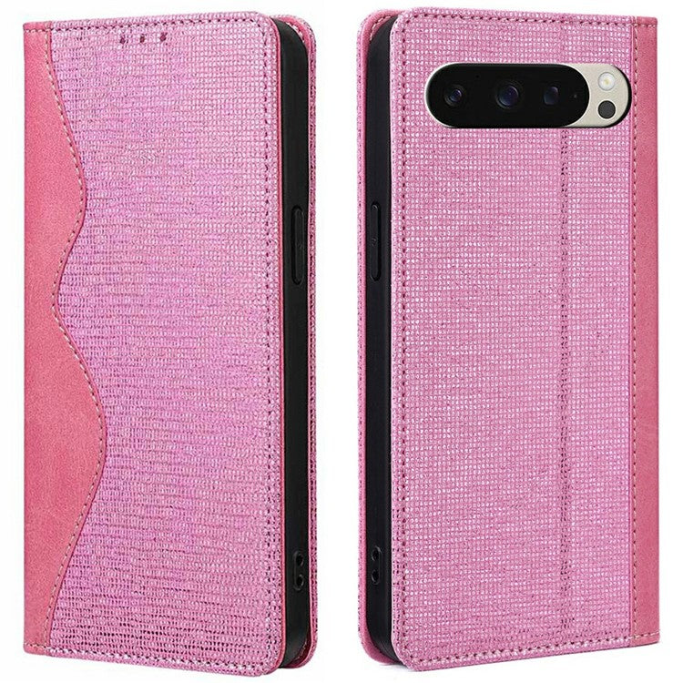 For Google Pixel 9  /  Pixel 9 Pro Leather Case Wallet Stand Phone Cover with RFID Blocking - Pink
