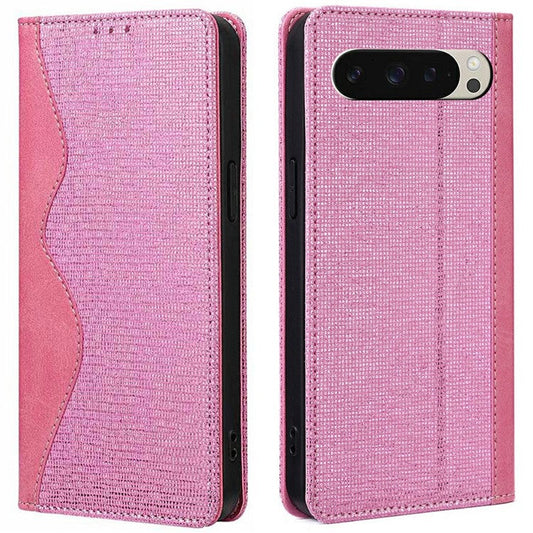 For Google Pixel 9  /  Pixel 9 Pro Leather Case Wallet Stand Phone Cover with RFID Blocking - Pink