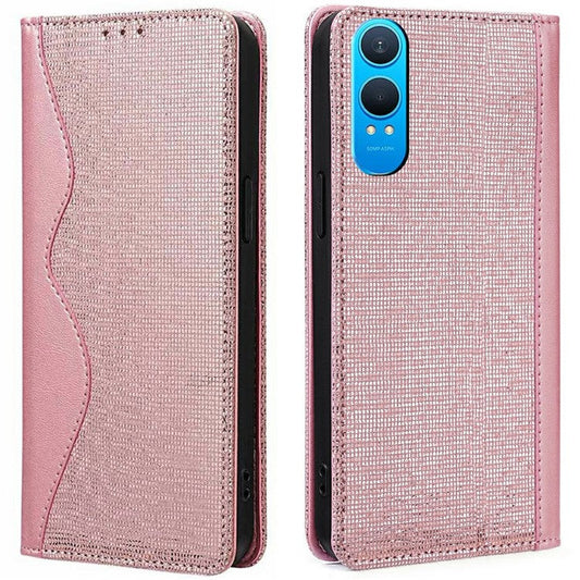 For OnePlus Nord CE4 Lite 5G Leather Case Wallet Stand Phone Cover with RFID Blocking - Rose Gold